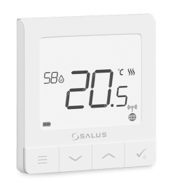 Bezprzewodowy, natynkowy regulator tygodniowy Quantum z wbudowanym akumulatorem, biały