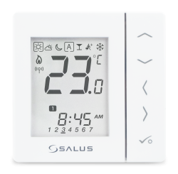 Bezprzewodowy, natynkowy regulator tygodniowy, bateryjny, biały