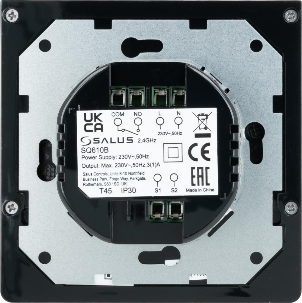 SQ610B Przewodowy/bezprzewodowy, podtynkowy regulator tygodniowy Quantum, 230 V AC, czarny - galeria AFRISO 4