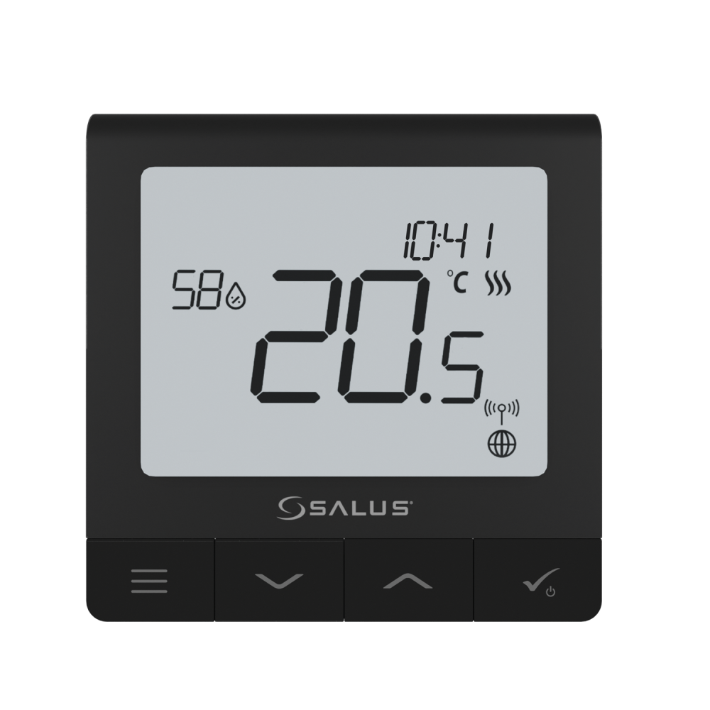 SQ610B Przewodowy/bezprzewodowy, podtynkowy regulator tygodniowy Quantum, 230 V AC, czarny - galeria AFRISO 1