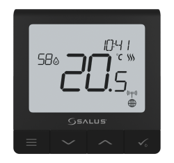 Bezprzewodowy, natynkowy regulator tygodniowy Quantum z wbudowanym akumulatorem, czarny