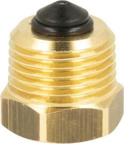 Odpowietrznik automatyczny pionowy, hybrydowy PrimoVent G3/8'' z Aquastop i zaworem stopowym, R1/2"