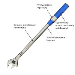 Nastawny klucz dynamometryczny w walizce z tworzywa