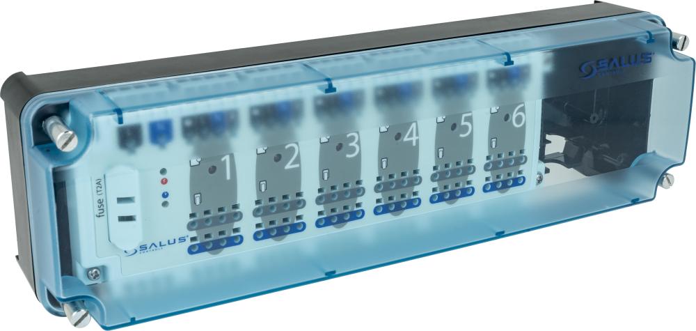 94507001 SALUS StartPack Standard - zestaw przewodowego sterowania ogrzewaniem podłogowym bez zarządzania przez Internet, listwa KL06-M, moduł PL07, cztery regulatory VS30W - galeria AFRISO 11