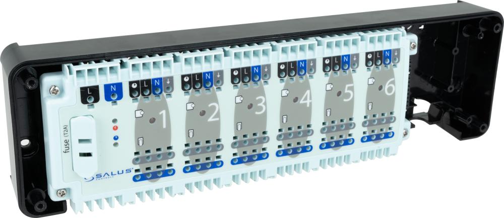 94507002 SALUS StartPack Premium - zestaw przewodowego sterowania ogrzewaniem podłogowym z zarządzaniem przez Internet, listwa KL06-M, moduł PL07, bramka UG800, cztery regulatory SQ610 - galeria AFRISO 15