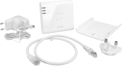 SALUS StartPack Premium RF - zestaw bezprzewodowego sterowania ogrzewaniem podłogowym z zarządzaniem przez Internet, listwa KL08RF230V, bramka UG800, cztery regulatory SQ610RF