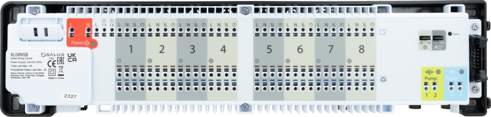 94507003 SALUS StartPack Premium RF - zestaw bezprzewodowego sterowania ogrzewaniem podłogowym z zarządzaniem przez Internet, listwa KL08RF230V, bramka UG800, cztery regulatory SQ610RF - galeria AFRISO 8