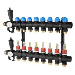 ProCalida EF1 na 8 obiegów grzewczych, rotametry 0,2÷1,6 l/min, G1"