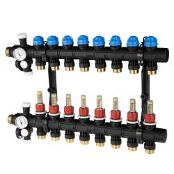 ProCalida EF1 na 8 obiegów grzewczych, rotametry 0,2÷1,6 l/min, G1"
