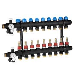 ProCalida EF1 na 9 obiegów grzewczych, rotametry 0,2 ÷ 1,6 l/min, G1"