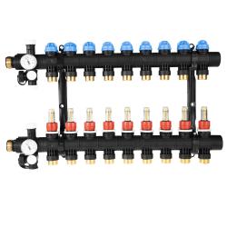 ProCalida EF1 na 9 obiegów grzewczych, rotametry 0,2 ÷ 1,6 l/min, G1"