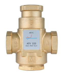 Zawór temperaturowy ATV 333, DN25, Rp1", kvs 9, 45°C