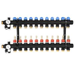 ProCalida EF1 na 11 obiegów grzewczych, rotametry 0,2 ÷ 1,6 l/min, G1"
