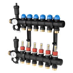 ProCalida EF1 na 6 obiegów grzewczych, rotametry 0,2÷1,6 l/min, G1"