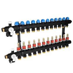 ProCalida EF1 na 12 obiegów grzewczych, rotametry 0,2 ÷ 1,6 l/min, G1"