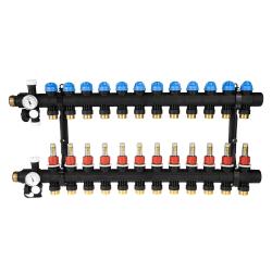 ProCalida EF1 na 12 obiegów grzewczych, rotametry 0,2 ÷ 1,6 l/min, G1"