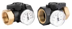 Zestaw dwóch zaworów odcinających GW G1" z termometrami do ProCalida EF1 / EF1 K