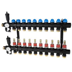 ProCalida EF1 na 10 obiegów grzewczych, rotametry 0,2 ÷ 1,6 l/min, G1"