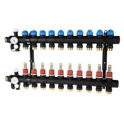 ProCalida EF1 na 10 obiegów grzewczych, rotametry 0,2 ÷ 1,6 l/min, G1"