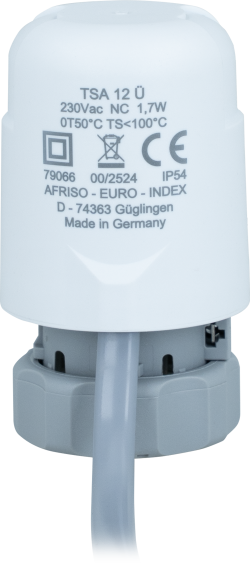 Siłownik termoelektryczny TSA 12, nakrętka M30 x 1,5 mm, 230 V AC, NC