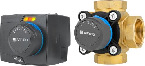 1348654 Zestaw regulacyjny ProClick: 4-drogowy obrotowy zawór mieszający ARV 486 ProClick, DN40, Rp1 1/2", Kvs 24 + siłownik elektryczny ARM 343 ProClick - galeria AFRISO 1