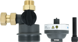 Kompaktowy magnetyczny separator zanieczyszczeń ADS 100, przyłącza kątowe G3/4"