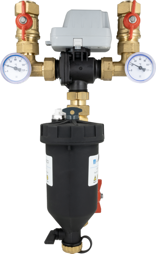 7602000 AMB Lite DN20 – Zespół powrotu do pompy ciepła AMB Lite z zaworem przełączającym USV, separatorem zanieczyszczeń ADS 160, DN20, przyłącza G1” - galeria AFRISO 1