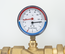 AMB Lite DN25 - Zespół powrotu do pompy ciepła AMB Lite z zaworem przełączającym AZV, separatorem zanieczyszczeń ADS 181, DN25, przyłącza G1 1/4”