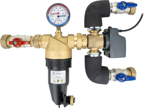 7602500 AMB Lite DN25 - Zespół powrotu do pompy ciepła AMB Lite z zaworem przełączającym AZV, separatorem zanieczyszczeń ADS 181, DN25, przyłącza G1 1/4” - galeria AFRISO 1
