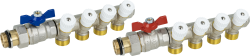 Zestaw podstawowy rozdzielacza do wody użytkowej ADM 204, G3/4", 4 punkty poboru