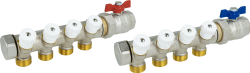 Zestaw podstawowy rozdzielacza do wody użytkowej ADM 214, G1", 4 punkty poboru