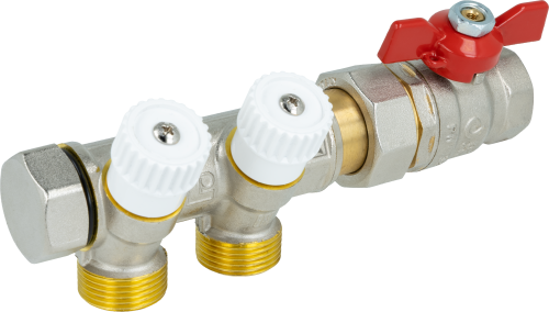 2240200 Moduł ADM 402 do cyrkulacji c.w.u., 2 punkty poboru, 2 korki, zawór odcinający, G3/4" - galeria AFRISO 1