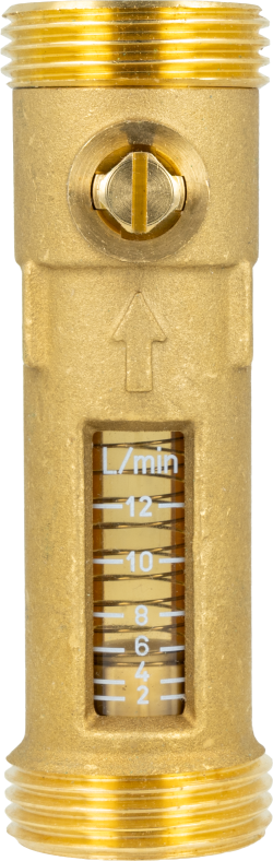 Przepływomierz DFM 15-2M, DN15, przyłącza: G1 x G1, zakres przepływu 2 – 12 l/min
