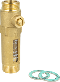 Przepływomierz DFM 15-2M, DN15, przyłącza: G3/4" x G3/4", zakres przepływu 8 - 38 l/min