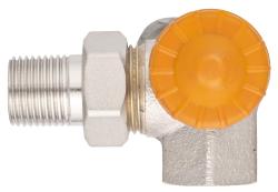 Dynamiczny termostatyczny regulacyjny zawór grzejnikowy Vario-DP WE-R, kątowy - kątowy, prawy, DN15, Rp 1/2" x R 1/2"