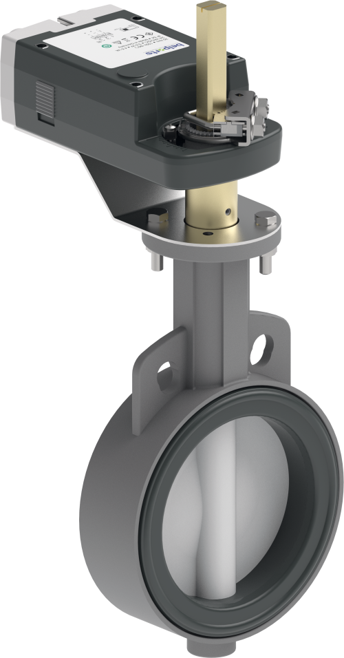 VB2F200A.XM2B.S2 Przepustnica VB2F_A z siłownikiem XM2B.S2, DN200, Kvs 2852 m3/h, 230 V AC, on/off, 60 Nm, 150 s., IP54, 2x styk bezpotencjałowy - galeria AFRISO 1