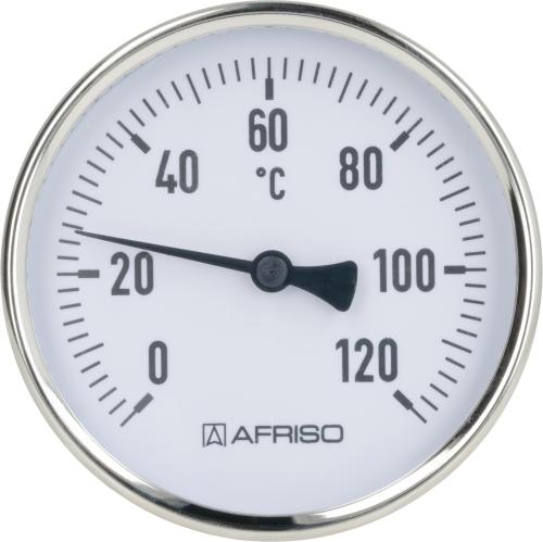 63812 Termometr bimetaliczny BiTh 100, fi100 mm, 0÷120°C, L 63 mm, G1/2", ax, kl. 2 - galeria AFRISO 1