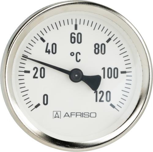 63822 Termometr bimetaliczny przylgowy ATh 63 F, fi63 mm, 0÷120°C, do rur 3/8"÷1 1/2", ax, kl. 2 - galeria AFRISO 1