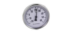 Termometr bimetaliczny BiTh 100, fi100 mm, -20÷60°C, L 100 mm, G1/2", ax, kl. 2