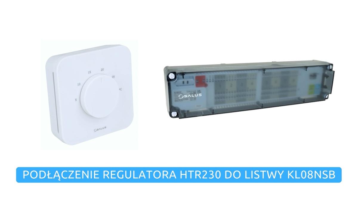 SALUS Podłączenie regulatora HTR230 do listwy KL08NSB