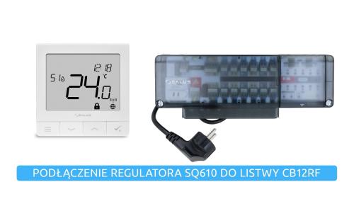 SALUS Podłączenie regulatora SQ610 do listwy CB12RF