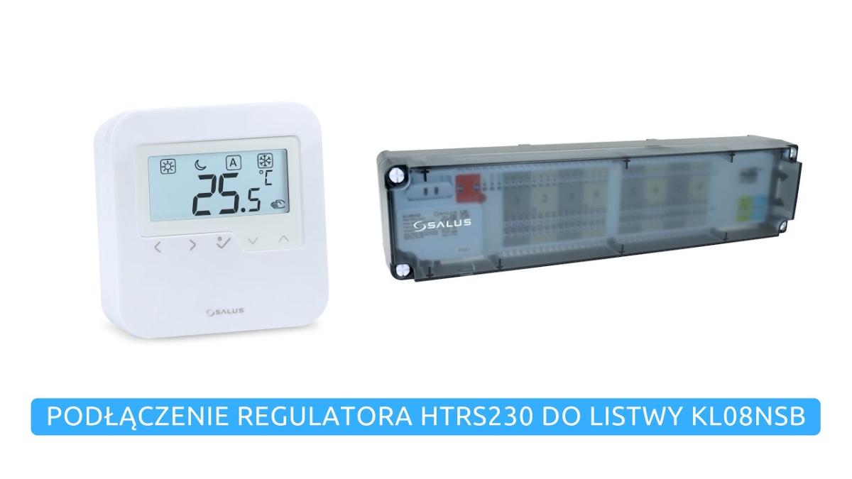 SALUS Podłączenie regulatora HTRS230 do listwy KL08NSB