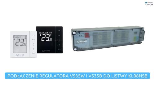 Podłączenie regulatora VS35W i VS35B do listwy KL08NSB