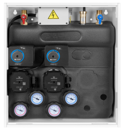 PrimoBox AZB 255 ze sprzęgłem hydraulicznym, 2 obiegi z zaworem mieszającym i siłownikiem ARM