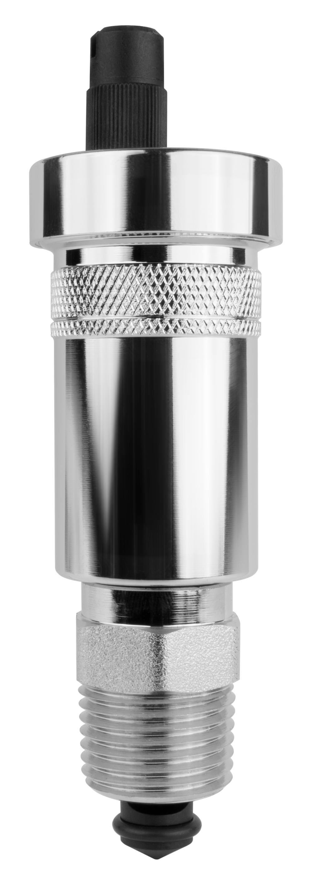 Odpowietrznik automatyczny pionowy PrimoVent  G3/8" z Aquastop i zaworem stopowym R1/2", niklowany