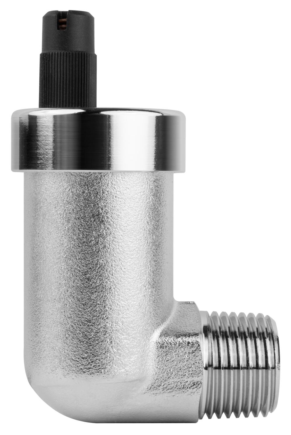 Odpowietrznik automatyczny kątowy R1/2" z Aquastop