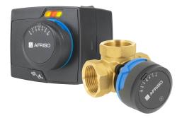Zestaw regulacyjny ProClick: 3-drogowy obrotowy zawór mieszający ARV 384 Vario ProClick, DN25, Rp1", Kvs 4,5-12 + siłownik elektryczny ARM 343 ProClick