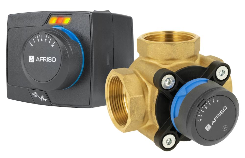 Zestaw regulacyjny ProClick: 3-drogowy obrotowy zawór mieszający ARV 386 Vario ProClick, DN40, Rp1 1/2", Kvs 14-36 + siłownik elektryczny ARM 343 ProClick