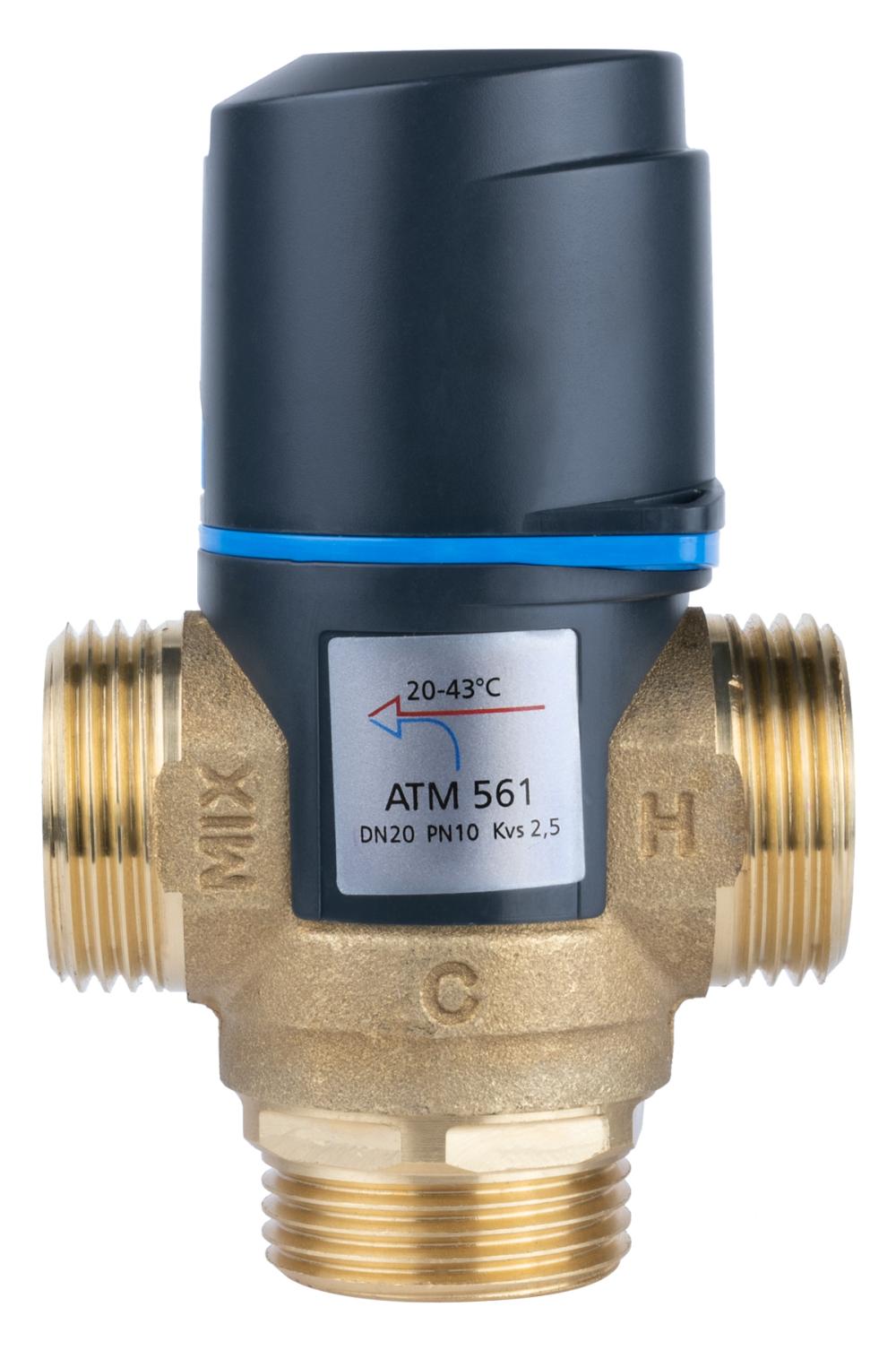Termostatyczny zawór mieszający ATM 561, DN20, G1", 20÷43°C, Kvs 2,5 m³/h
