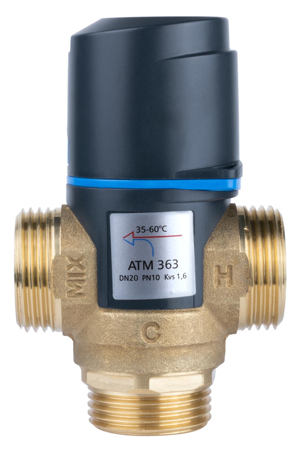 Termostatyczny zawór mieszający ATM 363, DN20, G1", 35÷60°C, Kvs 1,6 m³/h